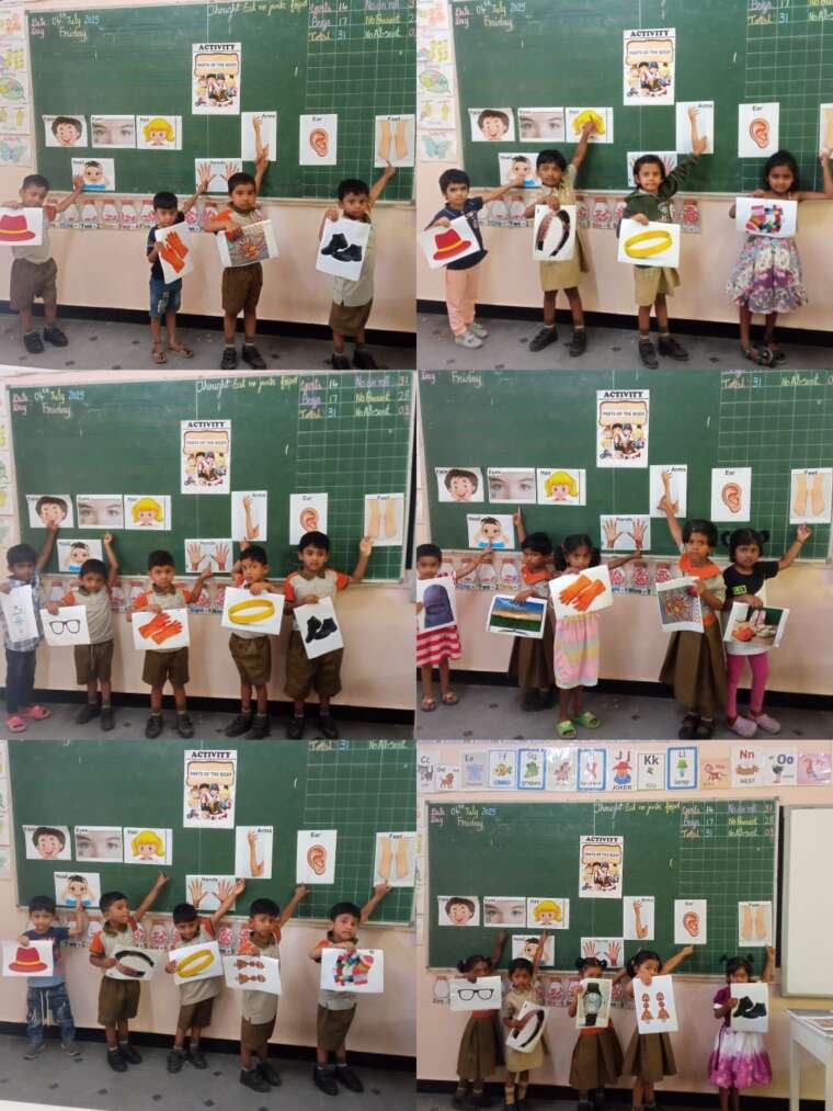 Sense organ activity done by LKG children